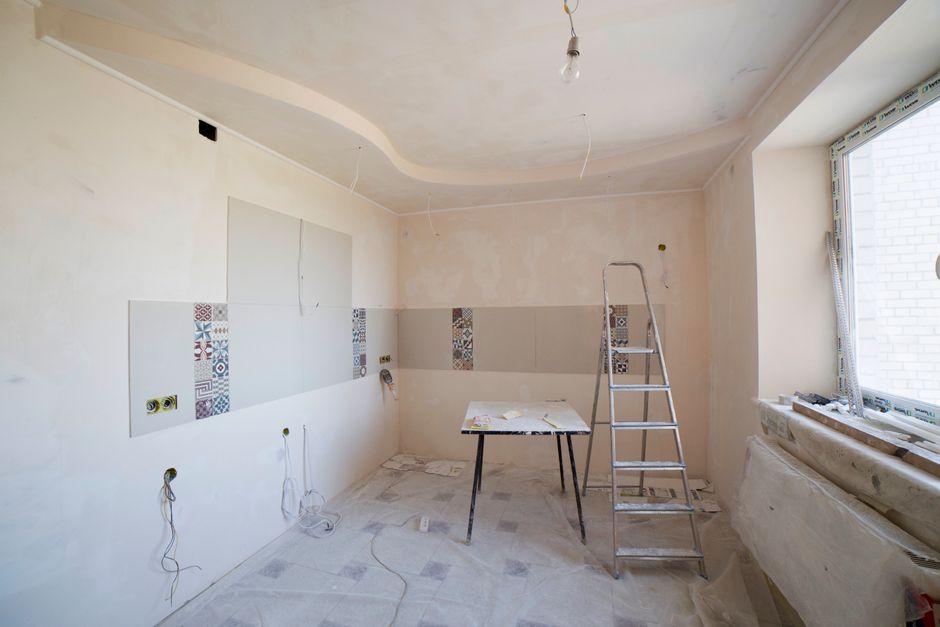 Interior renovation in progress